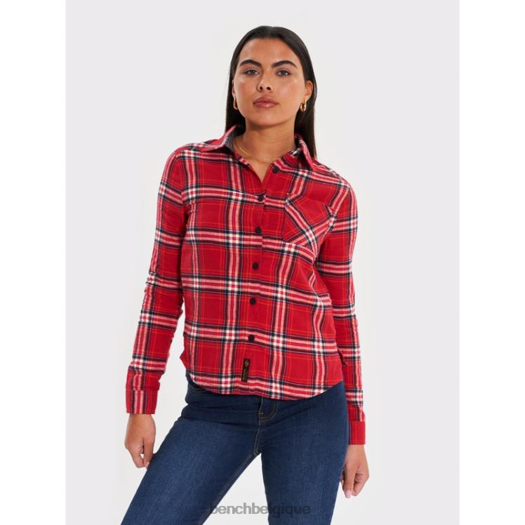 vêtements Bench chemise en flanelle ellamay rose femmes 042X2112