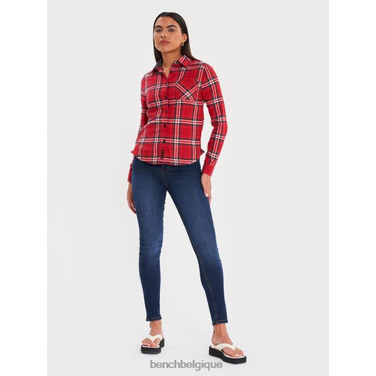 vêtements Bench chemise en flanelle ellamay rose femmes 042X2112