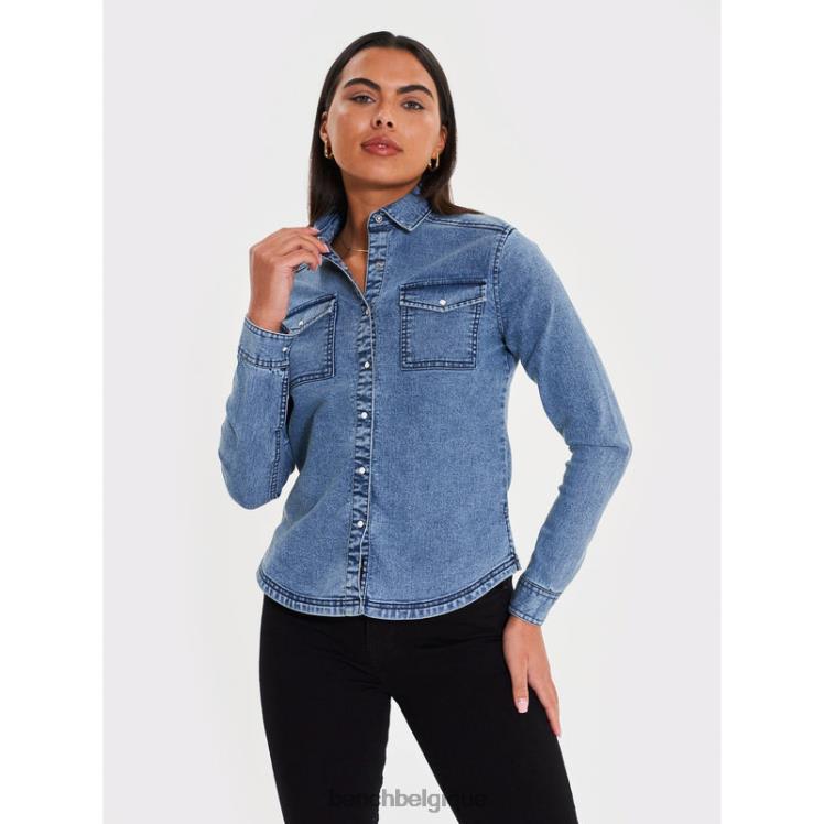 vêtements Bench chemise en jean shaylie mi-lavage femmes 042X2108