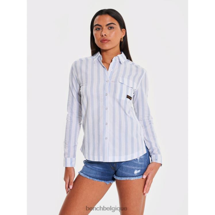 vêtements Bench chemise manches longues telma bande bleue femmes 042X2110