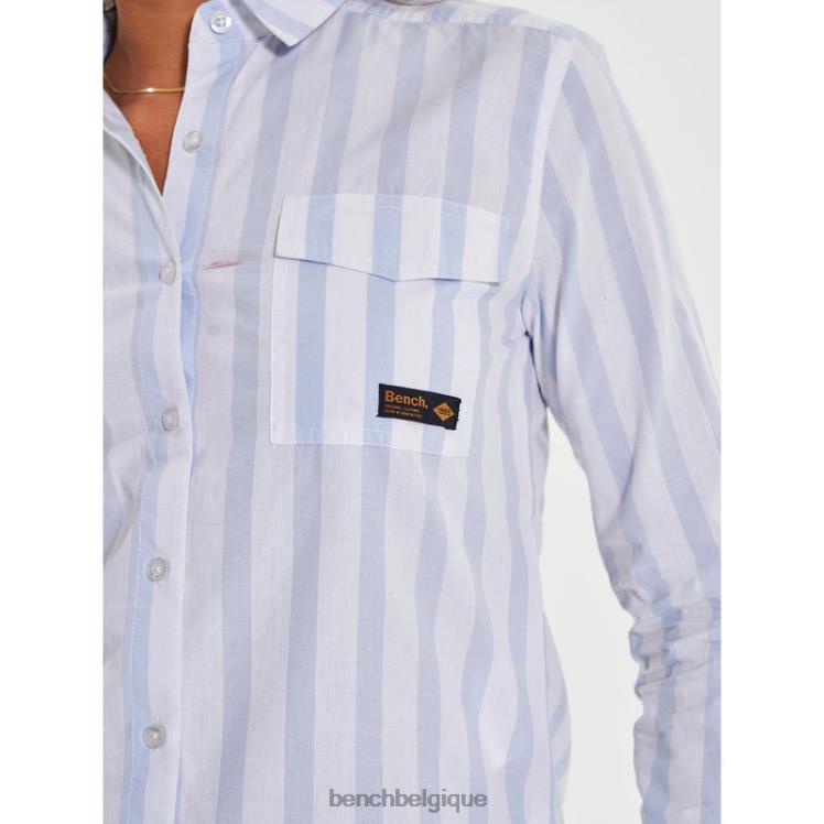 vêtements Bench chemise manches longues telma bande bleue femmes 042X2110
