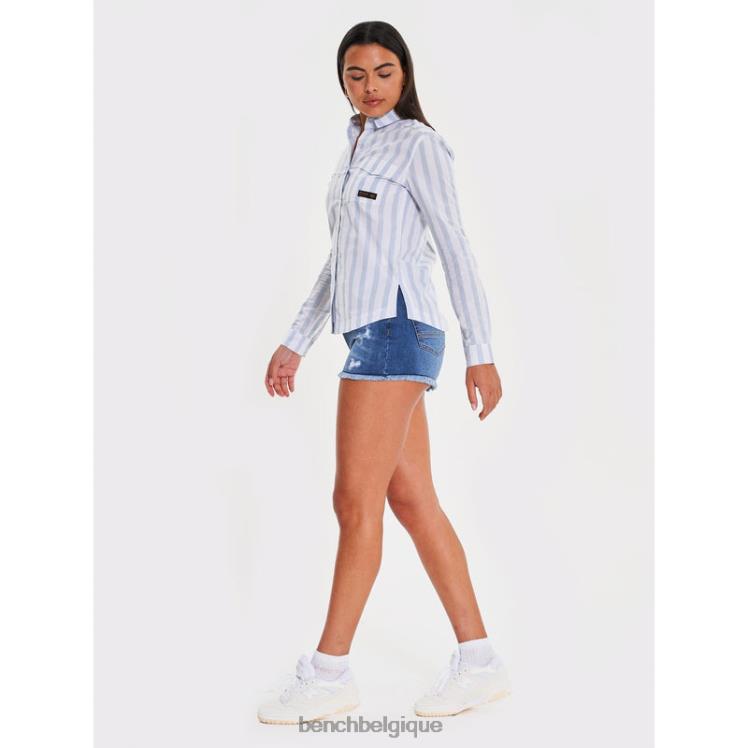 vêtements Bench chemise manches longues telma bande bleue femmes 042X2110