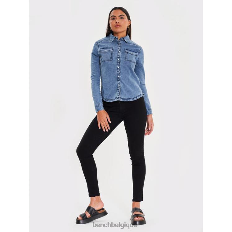 vêtements Bench jean skinny faye noir femmes 042X2118