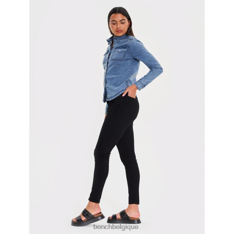 vêtements Bench jean skinny faye noir femmes 042X2118