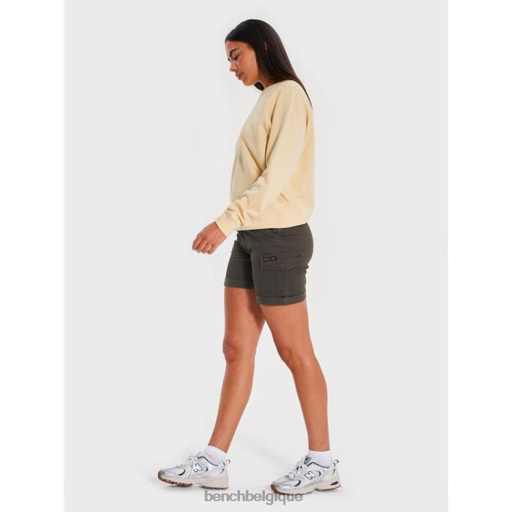 vêtements Bench short de combat ashline kaki femmes 042X2134