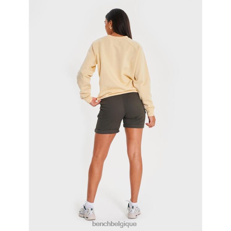 vêtements Bench short de combat ashline kaki femmes 042X2134
