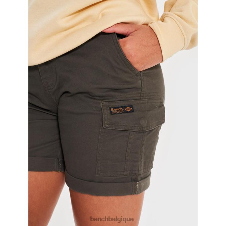 vêtements Bench short de combat ashline kaki femmes 042X2134