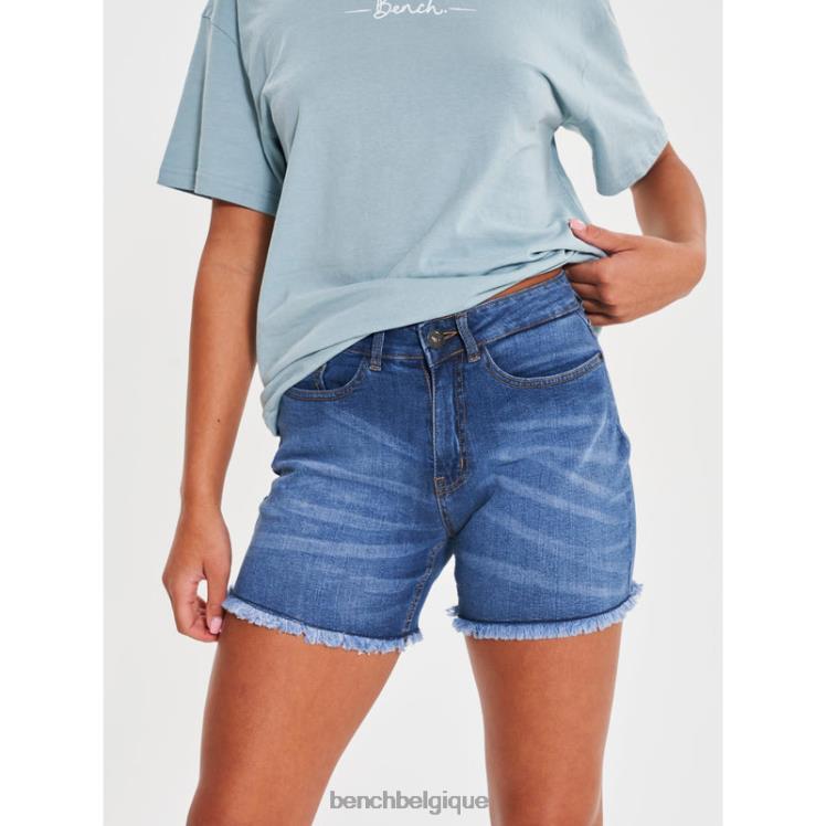 vêtements Bench short en jean kaylie bleu moyen femmes 042X2133