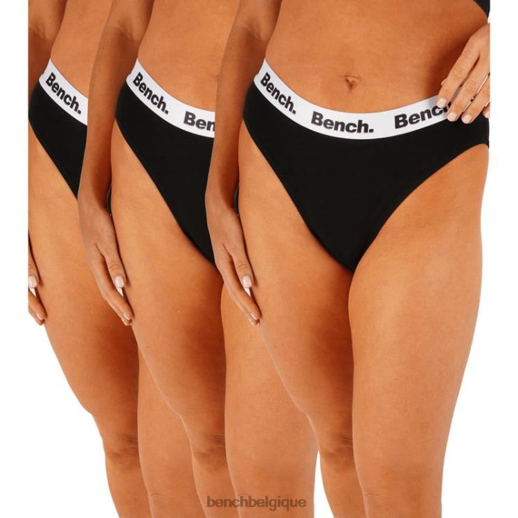 vêtements Bench jordana lot de 3 slips échancrés noir femmes 042X2146