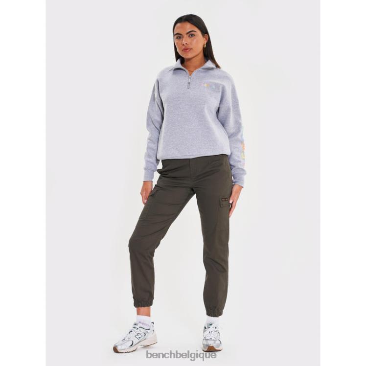 vêtements Bench entonnoir de sudation jobelle qtr gris chiné femmes 042X2102