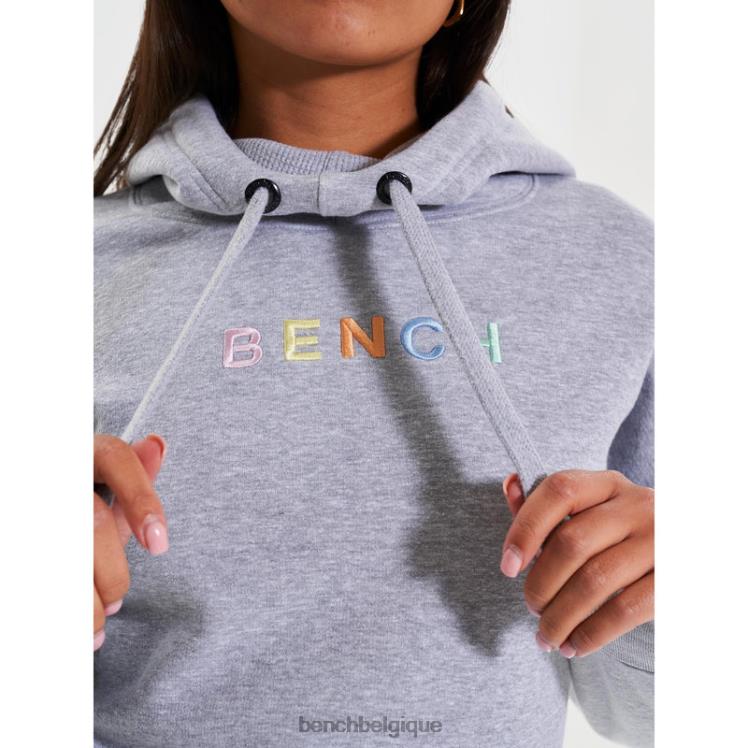 vêtements Bench sweat à capuche emaline gris chiné femmes 042X2103