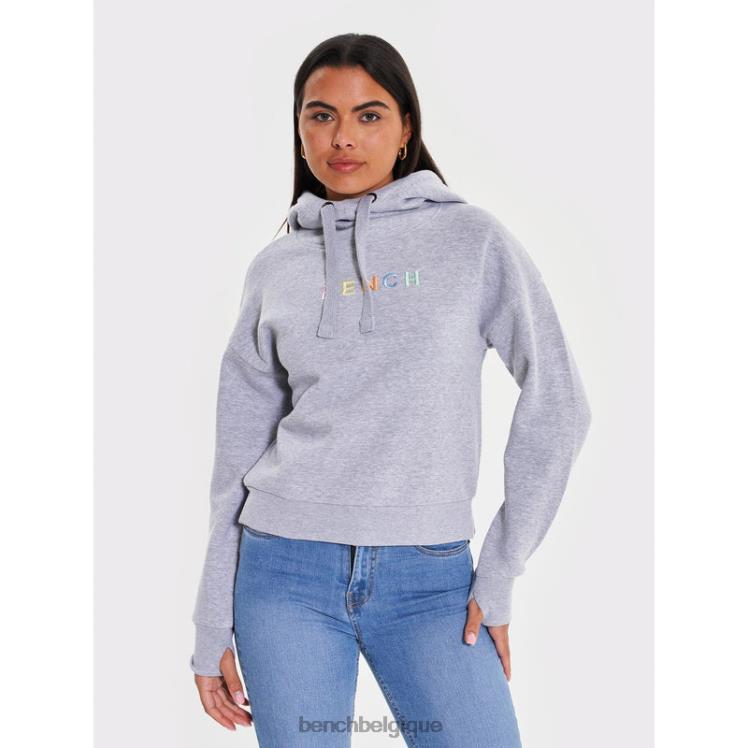 vêtements Bench sweat à capuche emaline gris chiné femmes 042X2103