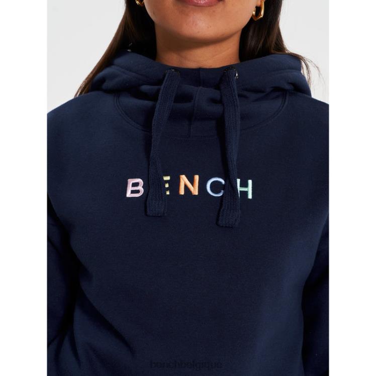 vêtements Bench sweat à capuche emaline marine femmes 042X2105