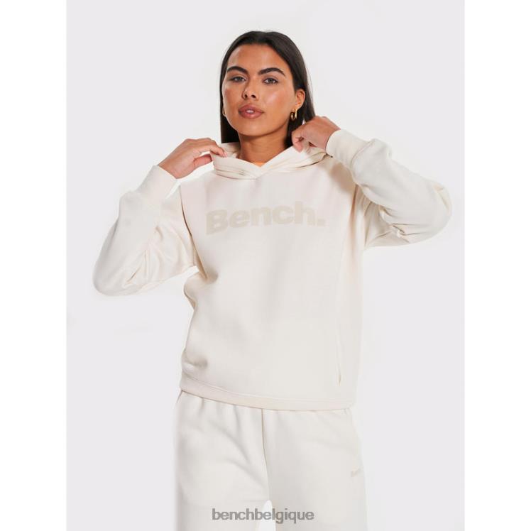 vêtements Bench sweat à capuche lessie blanc d'hiver femmes 042X2107