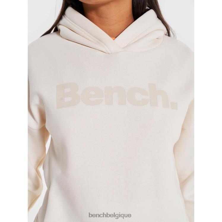 vêtements Bench sweat à capuche lessie blanc d'hiver femmes 042X2107