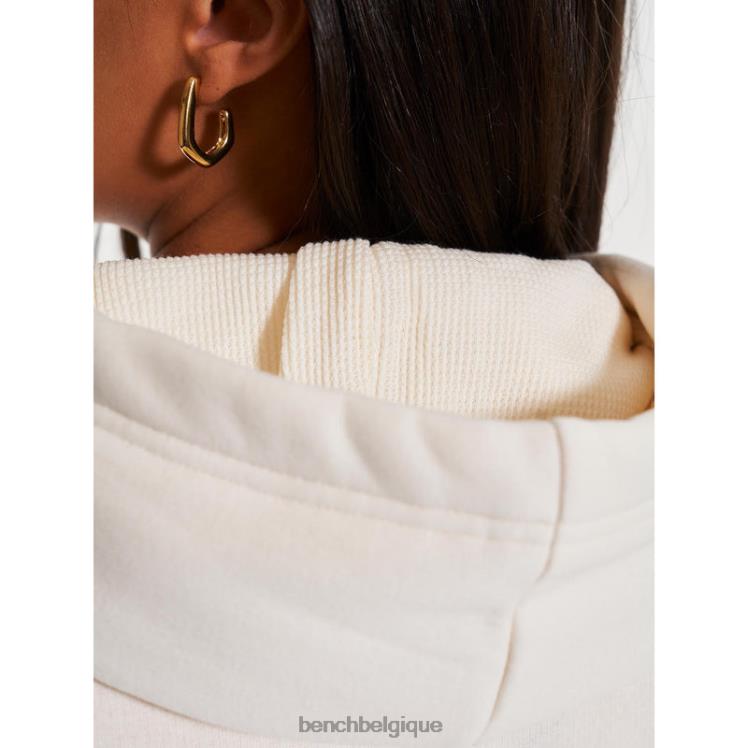 vêtements Bench sweat à capuche lessie blanc d'hiver femmes 042X2107