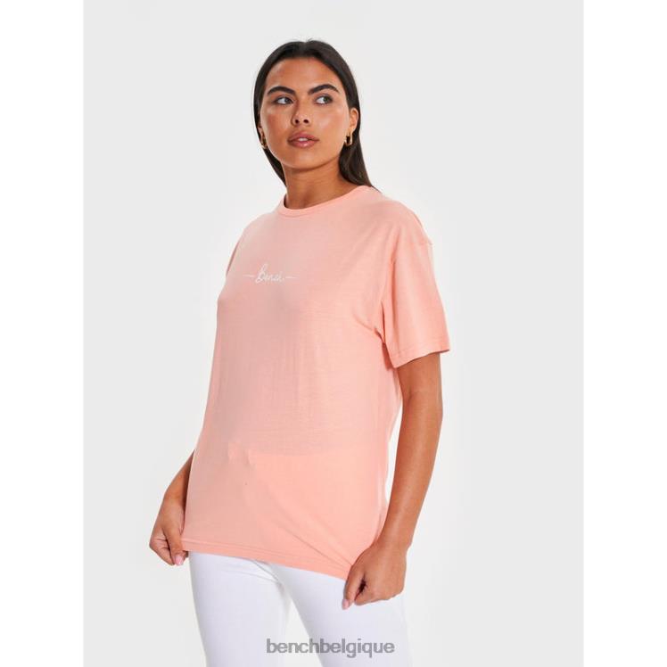 vêtements Bench t-shirt abélia pêche femmes 042X299