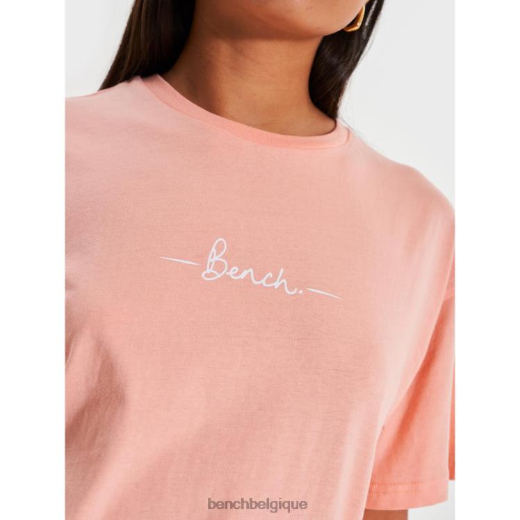 vêtements Bench t-shirt abélia pêche femmes 042X299