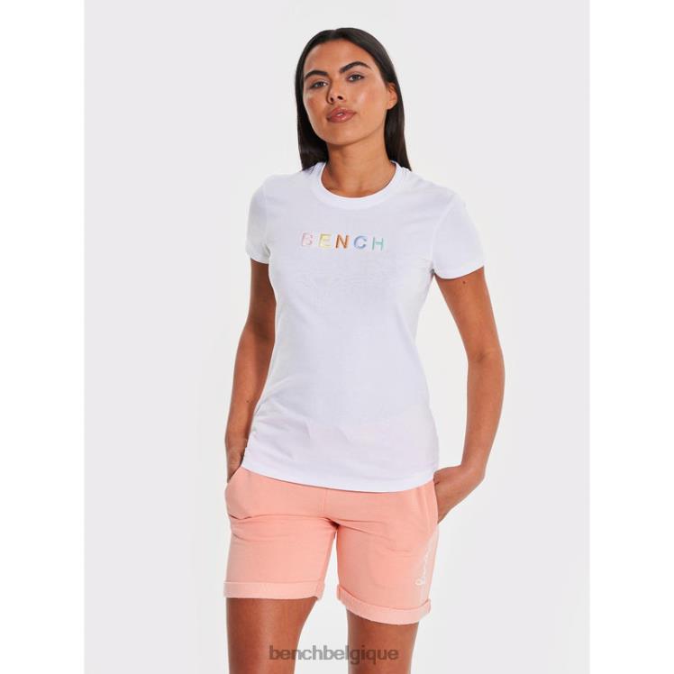 vêtements Bench t-shirt galellea blanc femmes 042X291