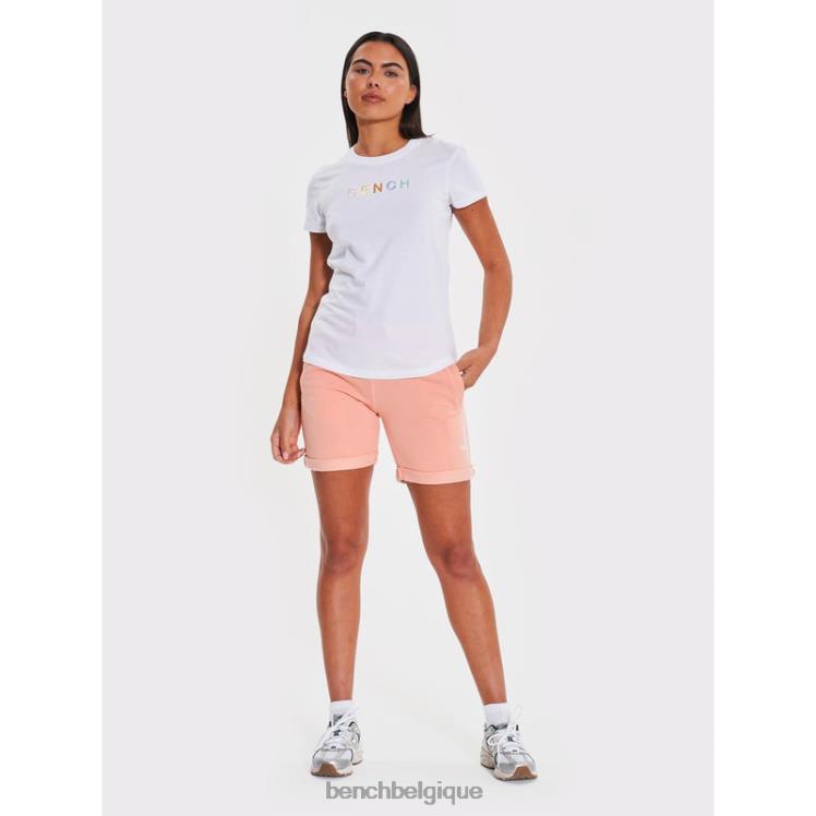 vêtements Bench t-shirt galellea blanc femmes 042X291