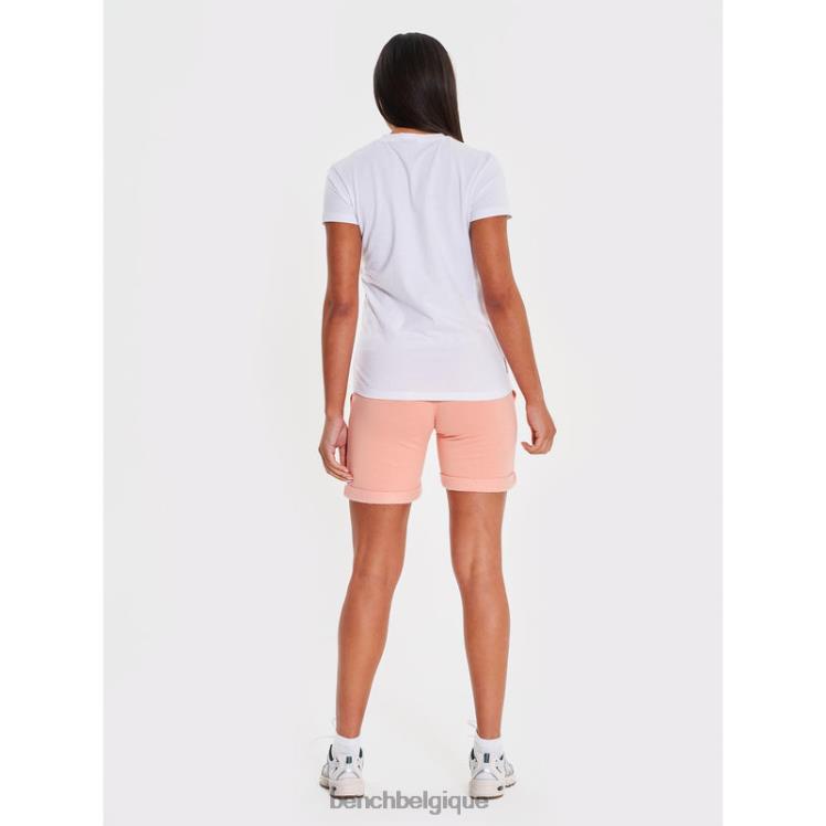 vêtements Bench t-shirt galellea blanc femmes 042X291