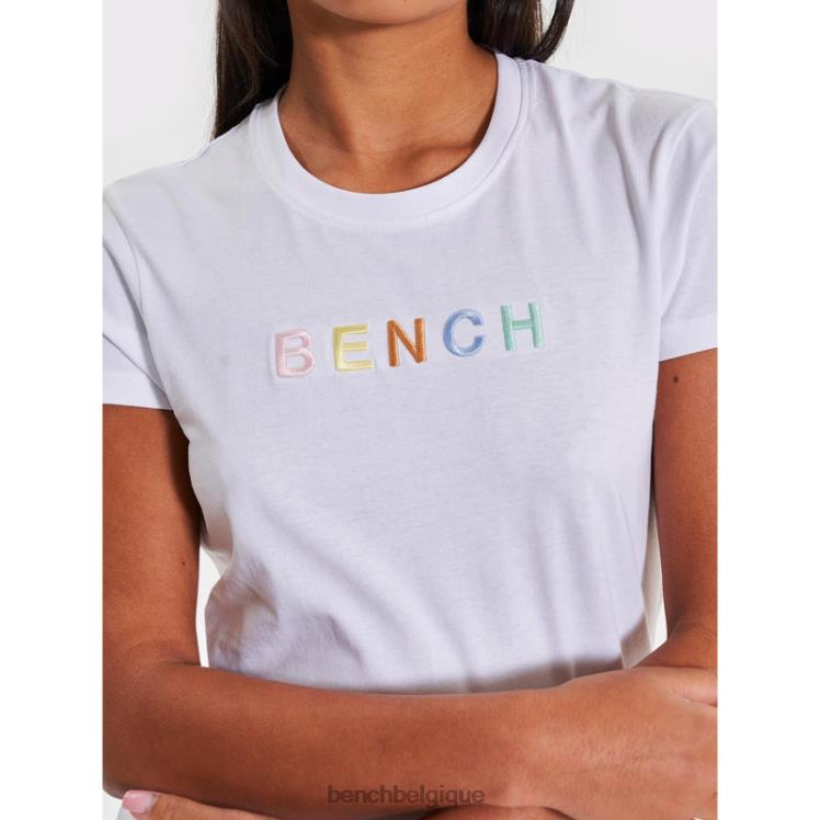 vêtements Bench t-shirt galellea blanc femmes 042X291