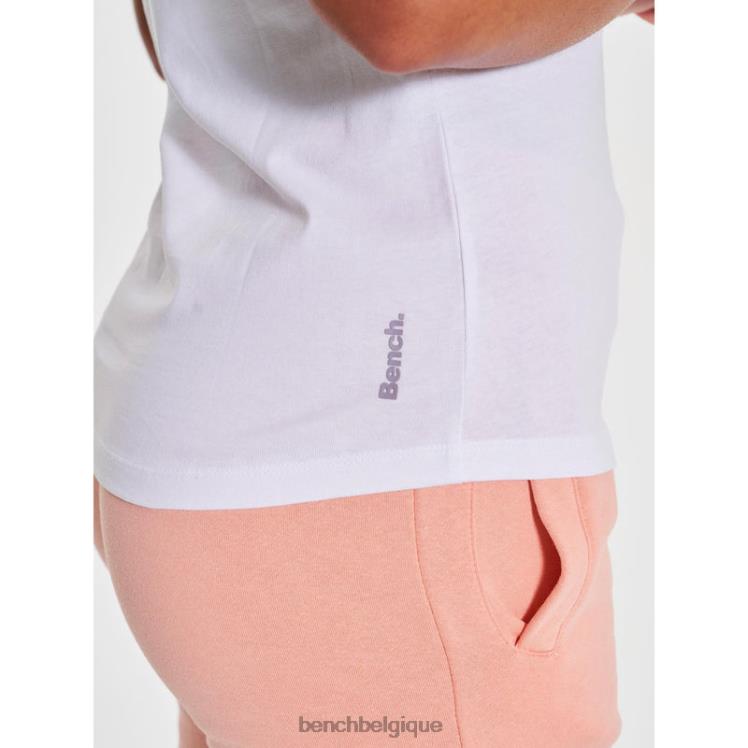 vêtements Bench t-shirt galellea blanc femmes 042X291