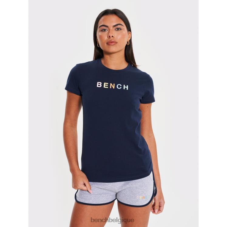 vêtements Bench t-shirt galellea marine femmes 042X290