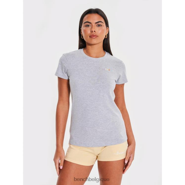 vêtements Bench t-shirt thalassa gris chiné femmes 042X293