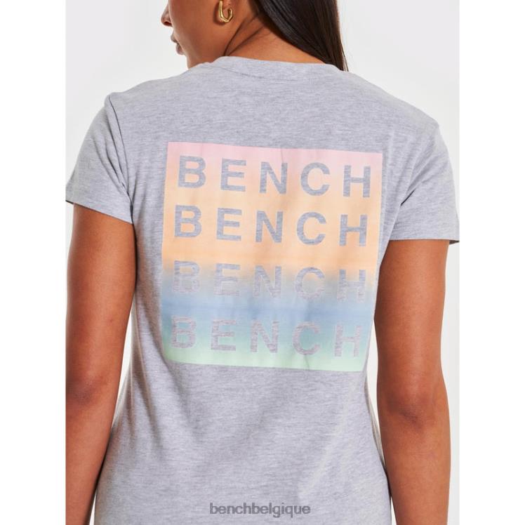 vêtements Bench t-shirt thalassa gris chiné femmes 042X293