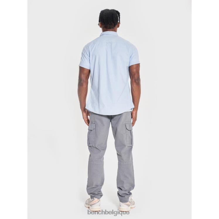 vêtements Bench chemise à manches courtes bowdon bleu clair Hommes 042X228