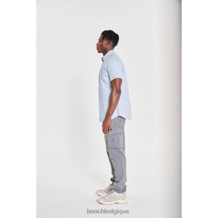 vêtements Bench chemise à manches courtes bowdon bleu clair Hommes 042X228