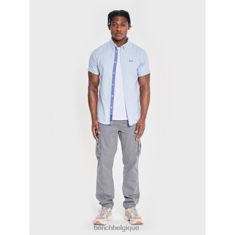 vêtements Bench chemise à manches courtes bowdon bleu clair Hommes 042X228