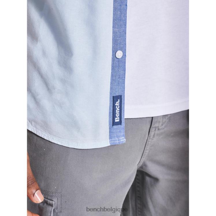 vêtements Bench chemise à manches courtes bowdon bleu clair Hommes 042X228