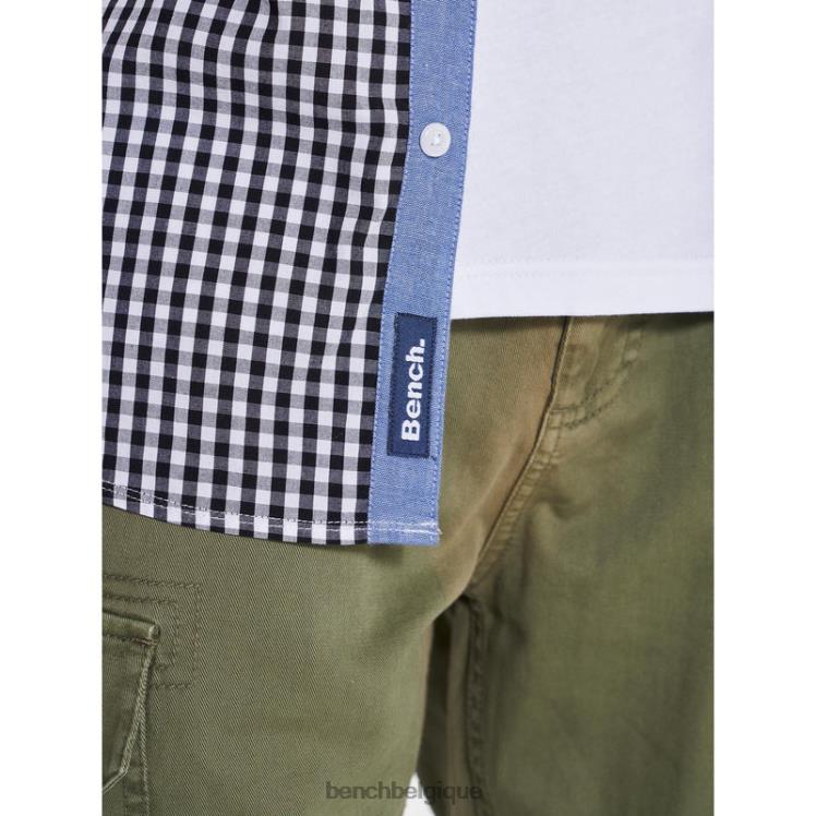vêtements Bench chemise à manches courtes chèque noir Hommes 042X232