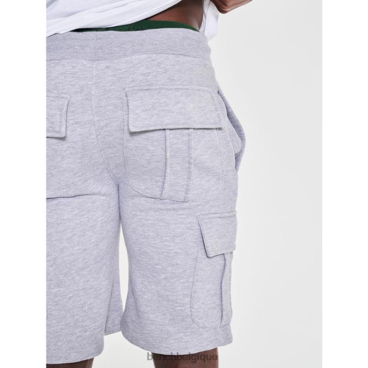 vêtements Bench short en molleton claxton gris chiné Hommes 042X251