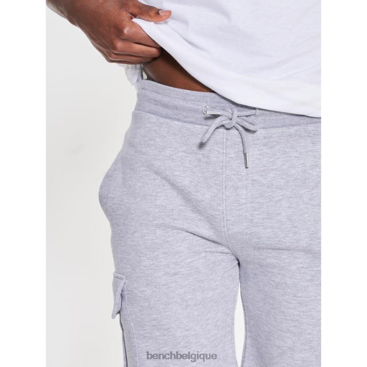 vêtements Bench short en molleton claxton gris chiné Hommes 042X251
