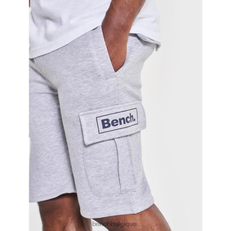 vêtements Bench short en molleton claxton gris chiné Hommes 042X251