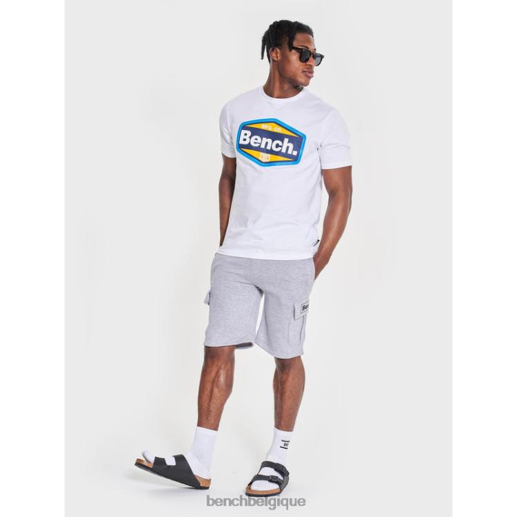 vêtements Bench short en molleton claxton gris chiné Hommes 042X251