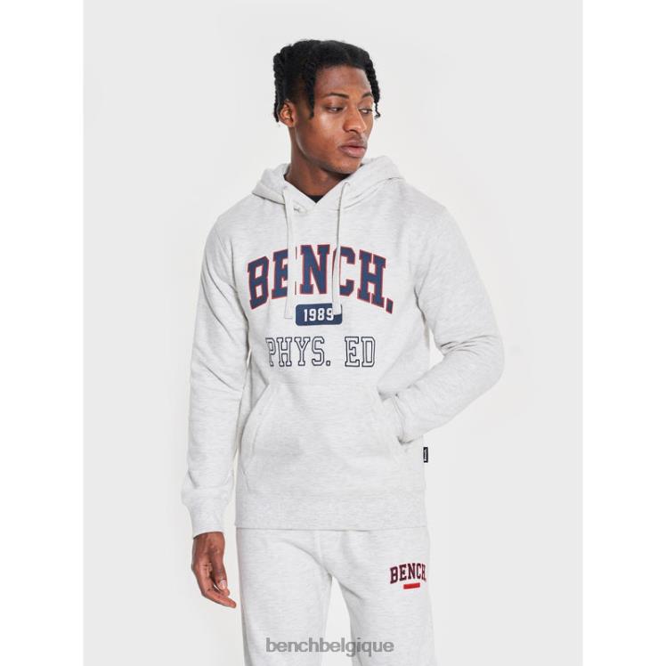 vêtements Bench sweat à capuche écru chiné Hommes 042X236