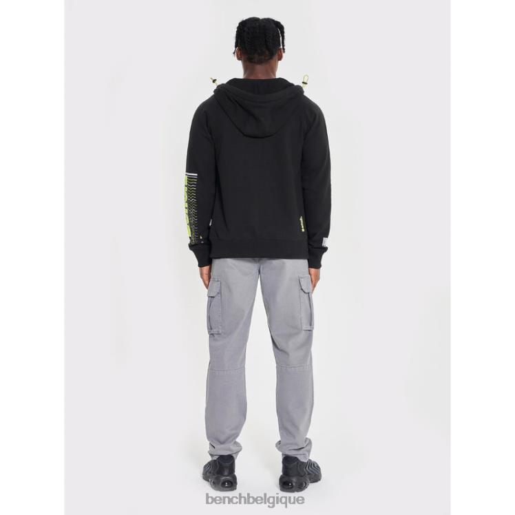 vêtements Bench sweat à capuche zippé lucian noir Hommes 042X262