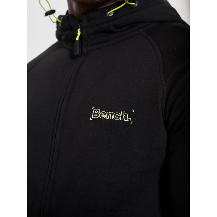 vêtements Bench sweat à capuche zippé lucian noir Hommes 042X262
