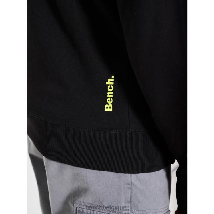 vêtements Bench sweat à capuche zippé lucian noir Hommes 042X262