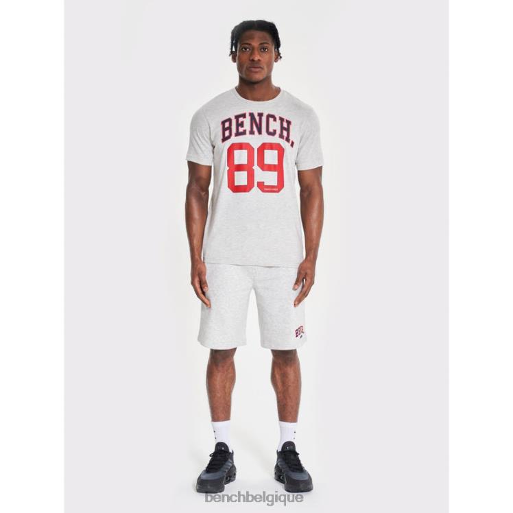 vêtements Bench ensemble short et t-shirt ralhut écru chiné Hommes 042X263