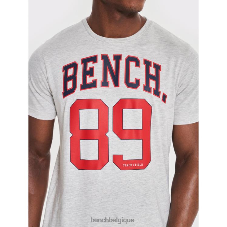 vêtements Bench ensemble short et t-shirt ralhut écru chiné Hommes 042X263