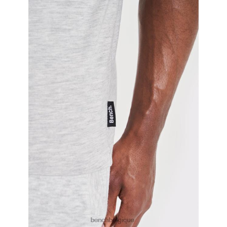 vêtements Bench ensemble short et t-shirt ralhut écru chiné Hommes 042X263