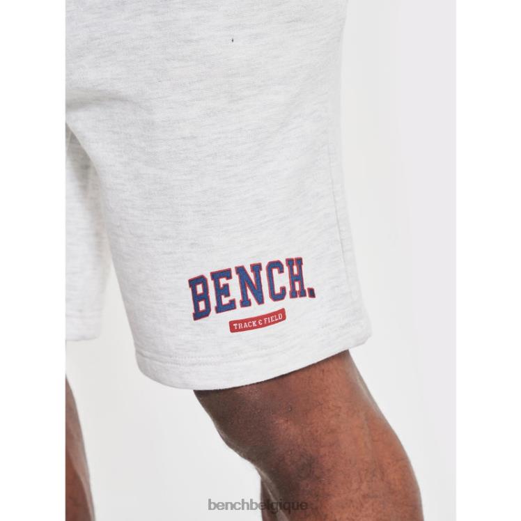 vêtements Bench ensemble short et t-shirt ralhut écru chiné Hommes 042X263