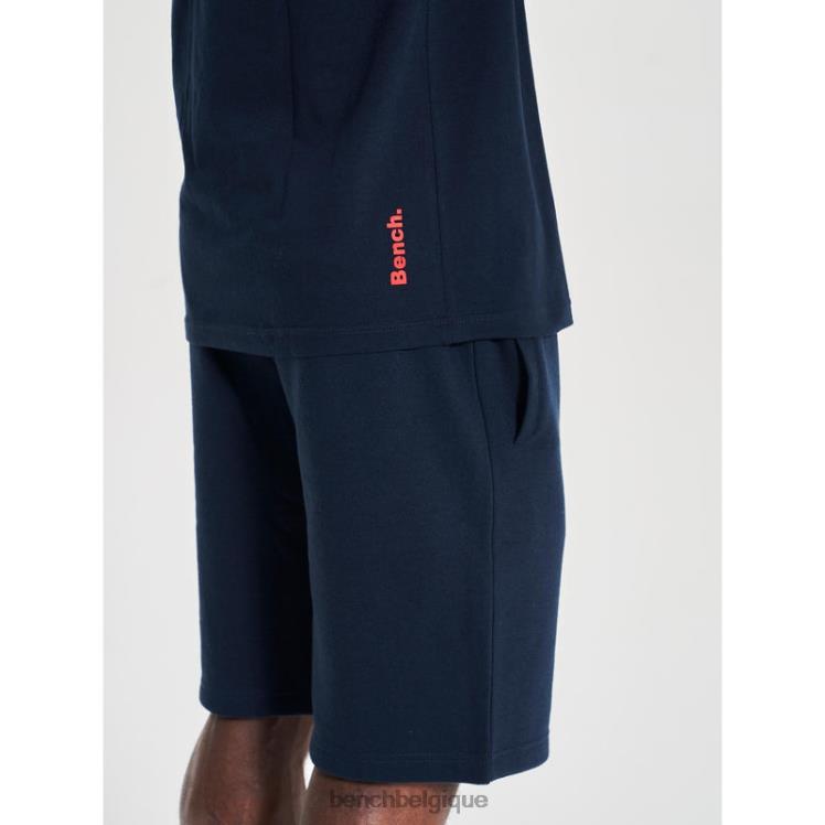 vêtements Bench ensemble short et t-shirt ralhut marine Hommes 042X264
