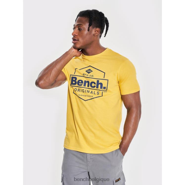 vêtements Bench t-shirt denzo jaune Hommes 042X27