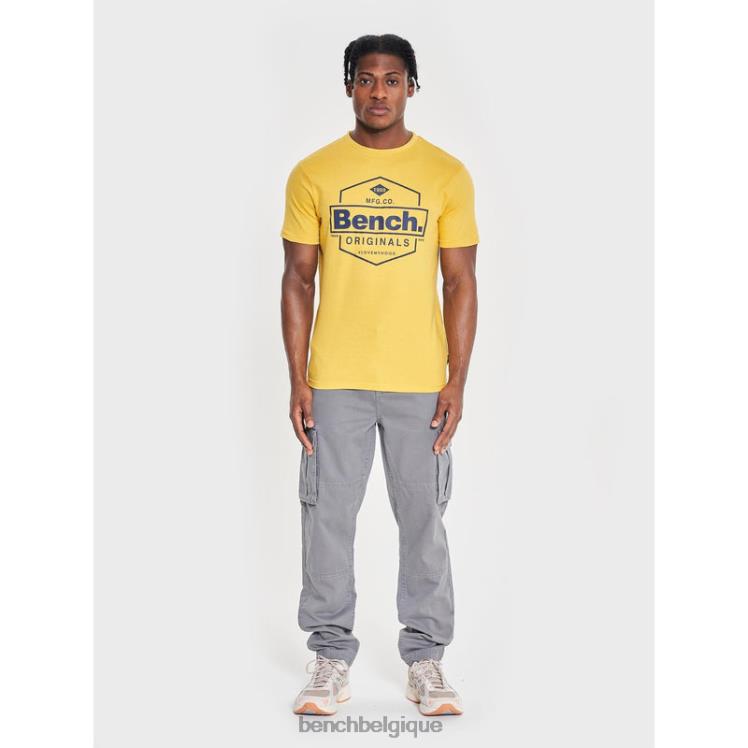vêtements Bench t-shirt denzo jaune Hommes 042X27